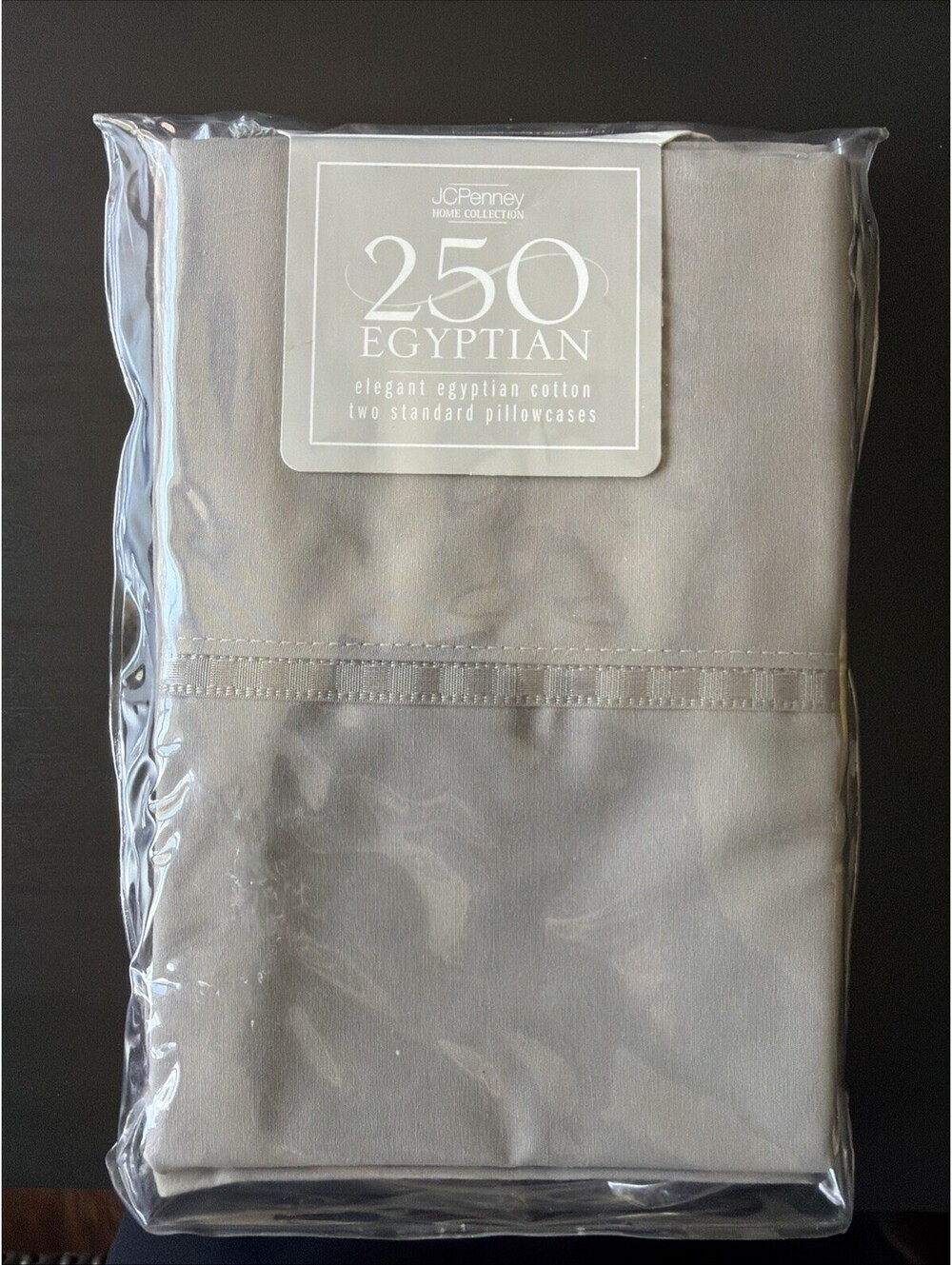 NIP 250 Egyptian Cotton Two Standard Pillowcases JCPenney Joe Collection